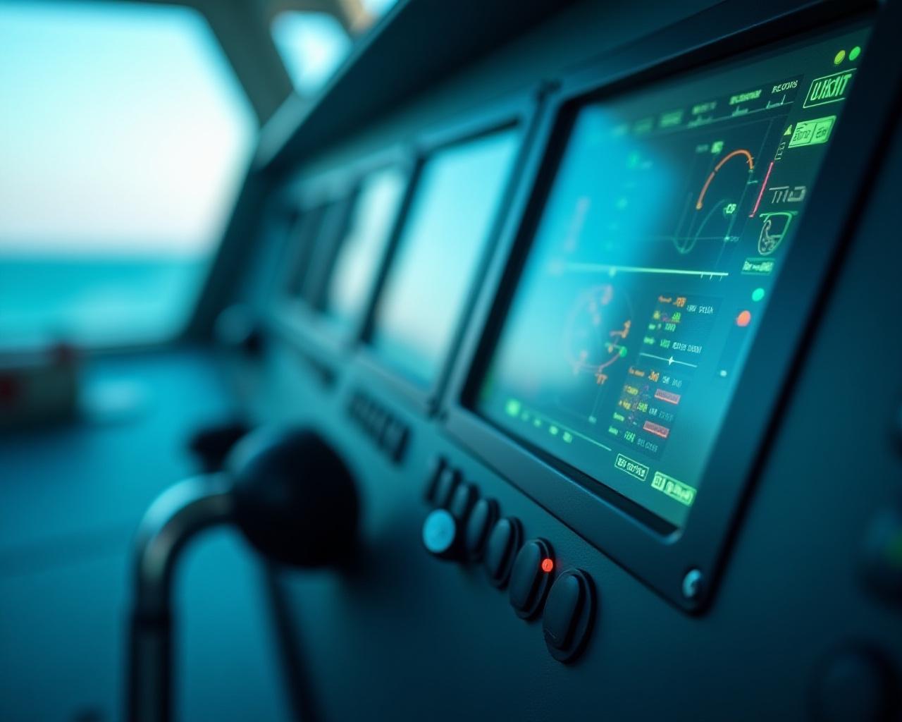 Professionelt navigationsudstyr på dækket af en fiskekutter